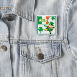 Funny Leprechaun Jig Irish Party Button