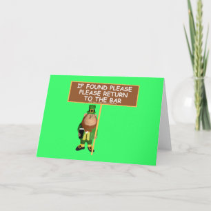 Funny Leprechaun Karte