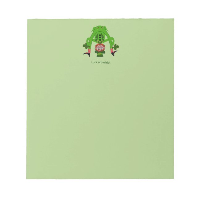 Funny Leprechaun Notizblock (Vorderseite)