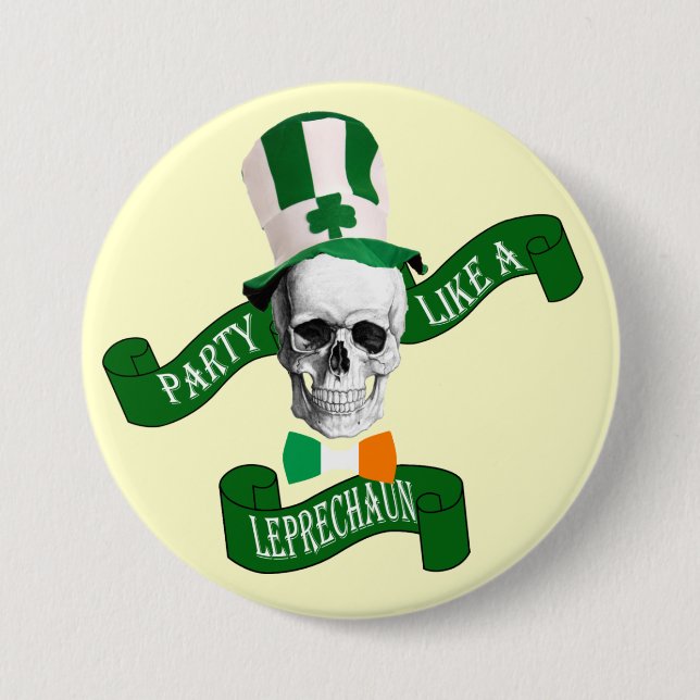 Funny Leprechaun St Patrick's Day Button (Vorderseite)
