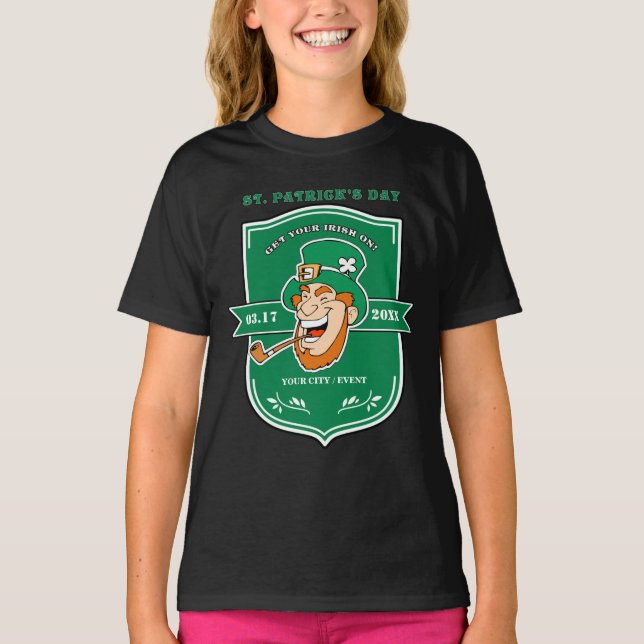 Funny Leprechaun St. Patrick's Day T-Shirt (Vorderseite)