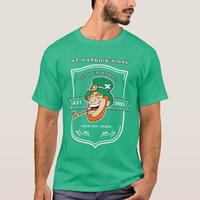Funny Leprechaun St. Patrick's Day T-Shirt (Vorderseite)