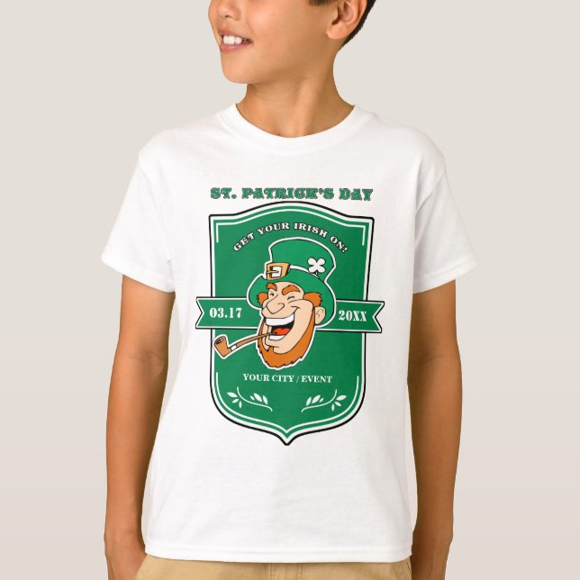 Funny Leprechaun St. Patrick's Day T-Shirt (Vorderseite)
