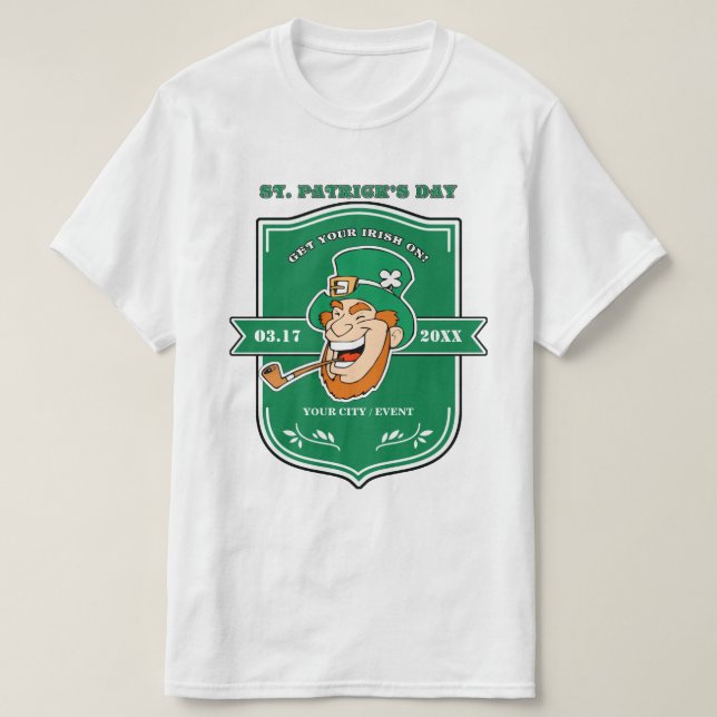 Funny Leprechaun St. Patrick's Day T-Shirt (Design vorne)