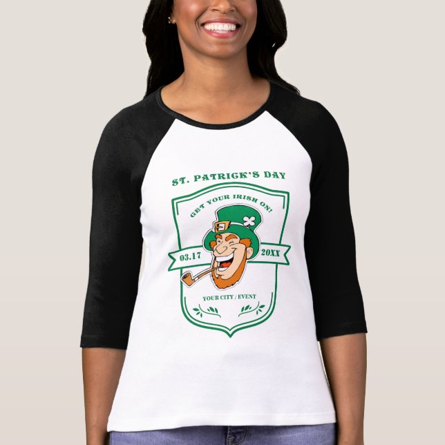 Funny Leprechaun St. Patrick's Day T-Shirt (Vorderseite)