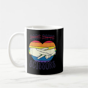 Funny Lesbian Pride Flag Rock Paper Scissors Lesbi Kaffeetasse