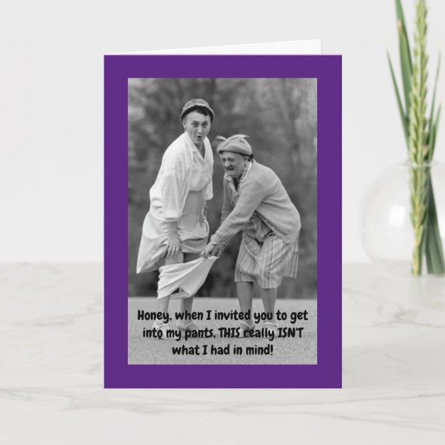 FUNNY Lesbian Valentine Karte (Vorderseite)