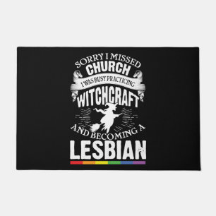Funny Lesbian Witch Pride Feminist LGBT Fußmatte