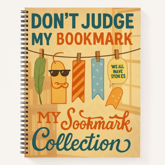 Funny Lesezeichen Collection Notebook - Buch Lover (Vorderseite)