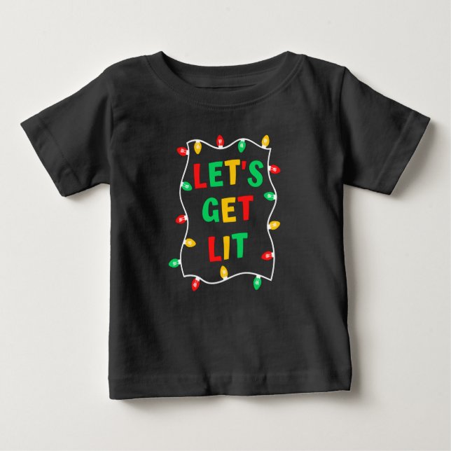 Funny Let's Get Lit Christmas Shirt (Vorderseite)