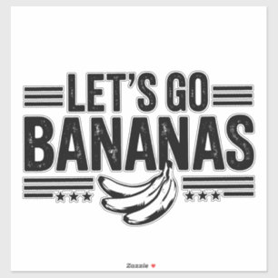 Funny Let's Go Bananen Not leidende Banane Aufkleber