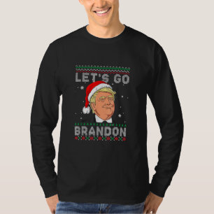 Funny Let's Go Brandon Santa Donald Trump Ugly T-Shirt