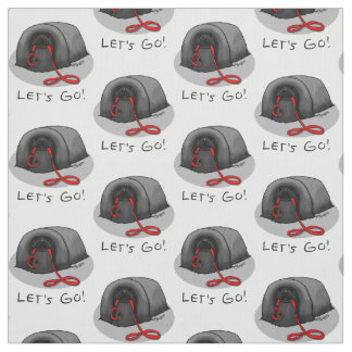 Funny Let's Go! for a Walk Pekingese Dog (black) Stoff