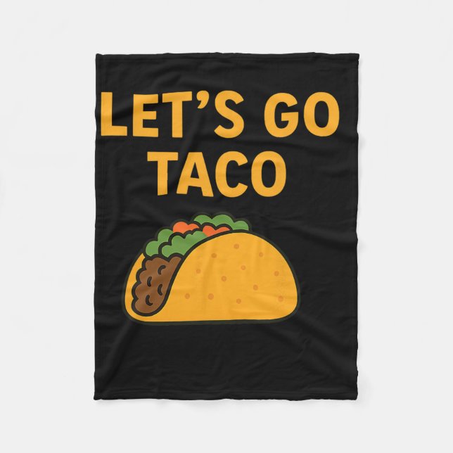 Funny Let's Go Taco 11 Fleecedecke (Vorderseite)