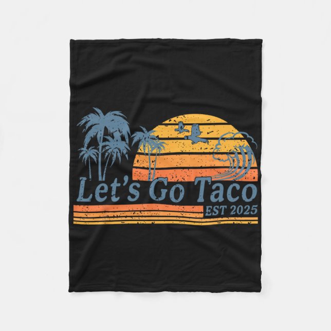 Funny Let's Go Taco 17 Fleecedecke (Vorderseite)