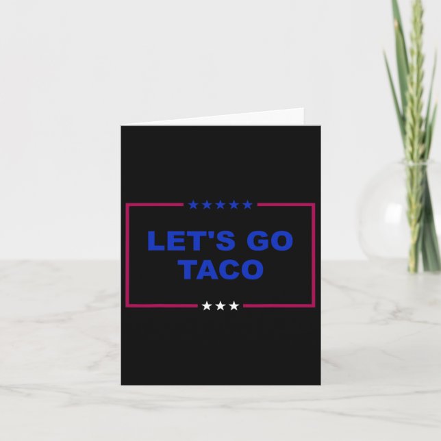 Funny Let's Go Taco 18 Karte (Vorderseite)