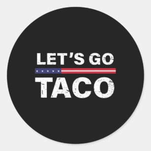 Funny Let's Go Taco 28 Runder Aufkleber