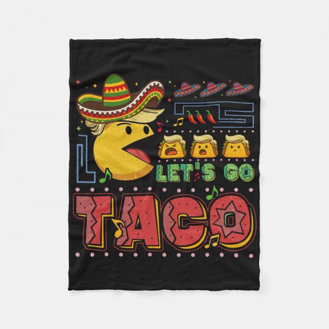 Funny Let's Go Taco 40 Fleecedecke (Vorderseite)