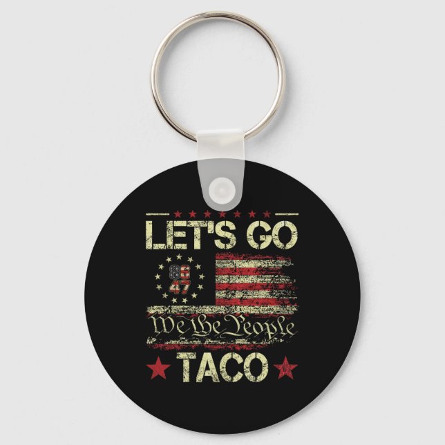 Funny Let's Go Taco 7 Schlüsselanhänger (Vorderseite)