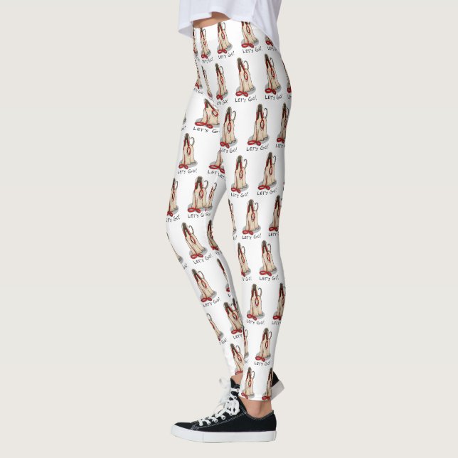 Funny Let's Go! Walk Afghan Hound (Cream) Leggings (Links)