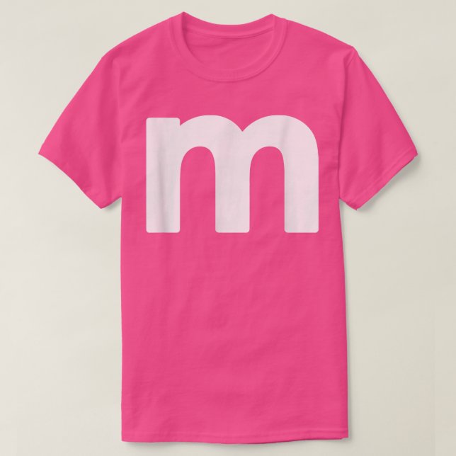 Funny Letter M Chocolate Candy Halloween Team Grup T-Shirt (Design vorne)