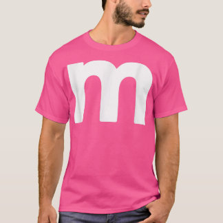 Funny Letter M Chocolate Candy Halloween Team Grup T-Shirt