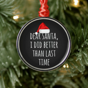 Funny Letter to Santa Christmas Geschenke Ornament Aus Metall