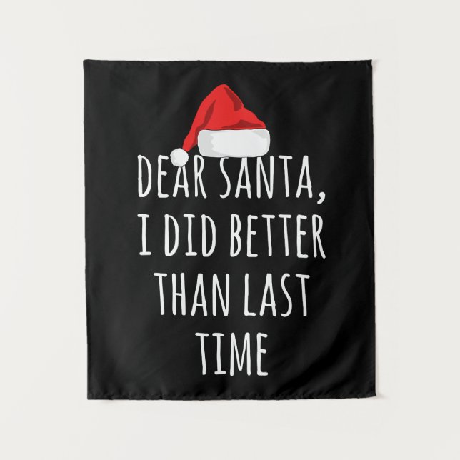 Funny Letter to Santa Christmas Geschenke Wandteppich (Vorderseite)