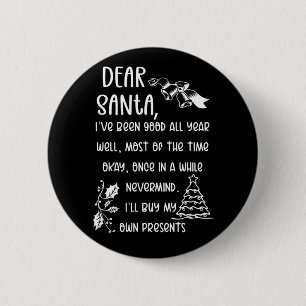 Funny Letter to Weihnachten Weihnachten Weihnachts Button