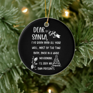 Funny Letter to Weihnachten Weihnachten Weihnachts Keramik Ornament