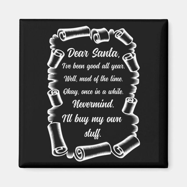 Funny Letter to Weihnachten Weihnachten Weihnachts Magnet (Vorne)