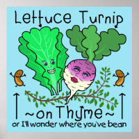 Funny Lettuce Turnip Thyme Gemüsepuppe Cartoon