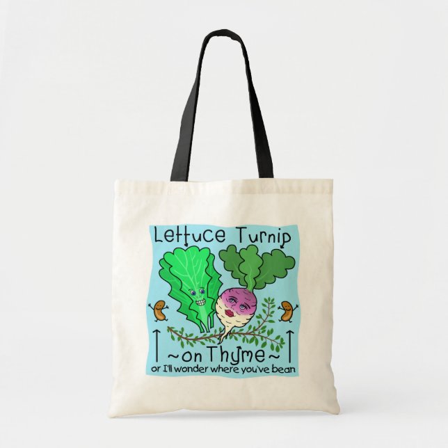Funny Lettuce Turnip Thyme Gemüsepuppe Cartoon Tragetasche (Vorne)