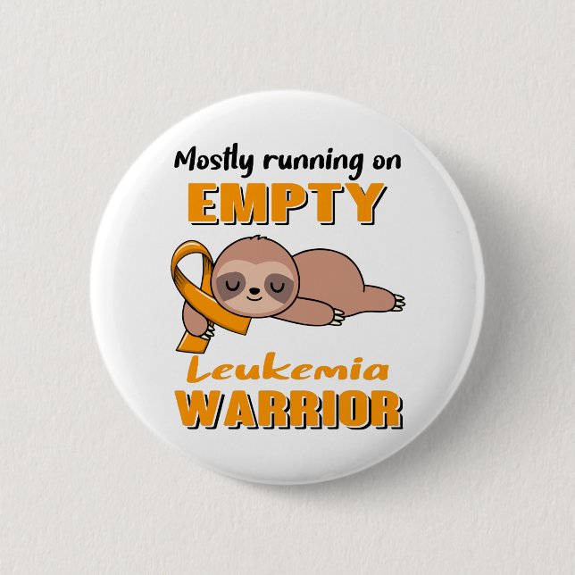 Funny Leukemia Awareness Geschenke Button (Vorderseite)