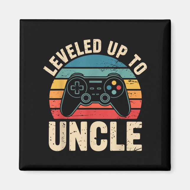 Funny Leveled Up To Uncle Video Gamers Gaming Cute Magnet (Vorne)