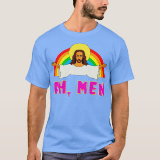Funny LGBT Ah Mann Jesus Gay Pride Rainbow T-Shirt