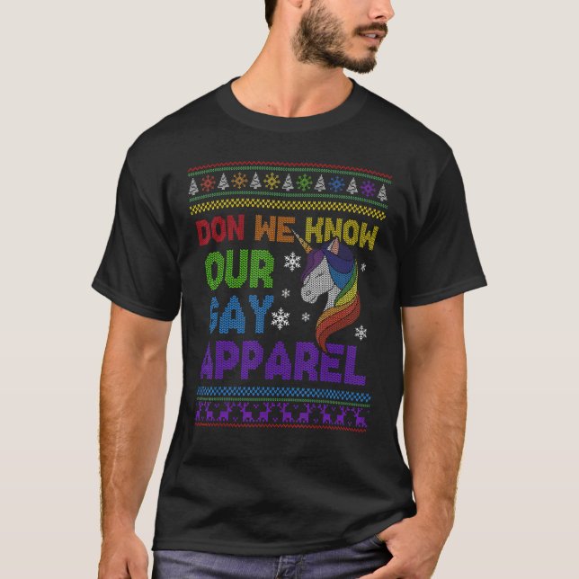 Funny Lgbt Don We Now Our Gay Apparel Rainbow Gay T-Shirt (Vorderseite)