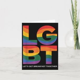 Funny Lgbt Lasse zusammen frühstücken Karte