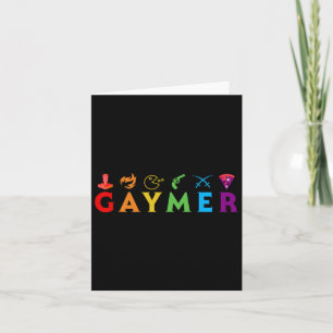 Funny Lgbt Pride Gay Gamer Videospiel Lover Karte
