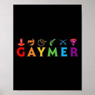 Funny Lgbt Pride Gay Gamer Videospiel Lover Poster