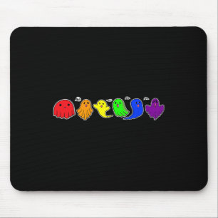 Funny Lgbtq Boo Ghost Spooky Halloween Rainbow Gay Mousepad