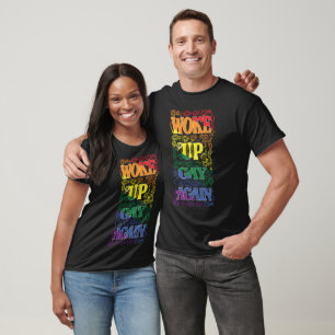 Funny LGBTQ Geweckt Gay wieder GAY PRIDE T-Shirt