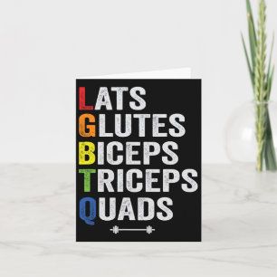 Funny Lgbtq Lats Glutes Biceps Triceps Quads Wiege Karte