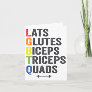 Funny Lgbtq Lats Glutes Biceps Triceps Quads Wiege Karte