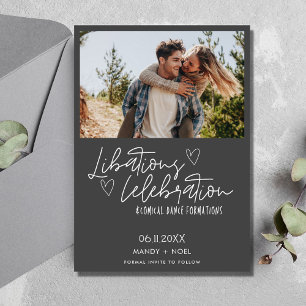Funny Libations Celebration Foto Hochzeit Save The Date
