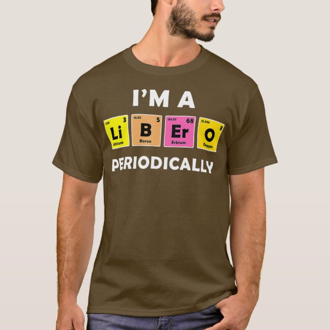 Funny Libero Chemistry Volleyball Lover Team T-Shirt (Vorderseite)