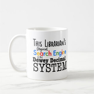 Funny Librarian Dewey Decimal Search Motor System Kaffeetasse