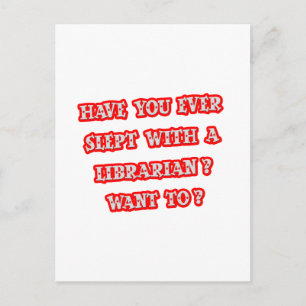 Funny Librarian Pick-Up Line Postkarte