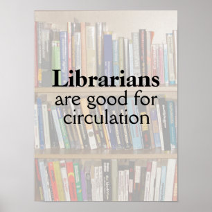 Funny Librarian Pub Library Poster Bücher auf der