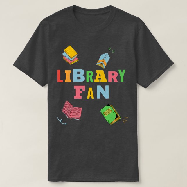 Funny library books bookwords kids libra T-Shirt (Design vorne)